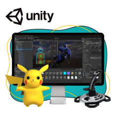 Мир игр на Unity 2D на популярном движке + AI-помощники - КИБЕРшкола программирования для детей, компьютерные курсы для школьников, начинающих и подростков - KIBERone г. Мисайлово